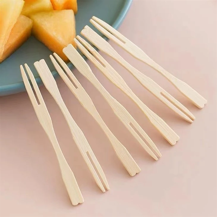 Wooden Fruit Chip Fork, 8.5 cm