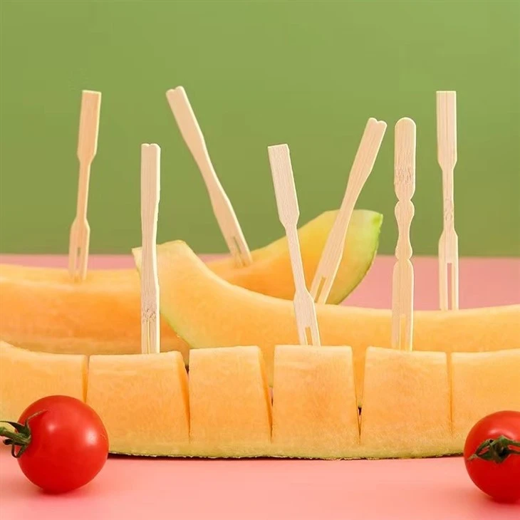 Wooden Fruit Chip Fork, 8.5 cm